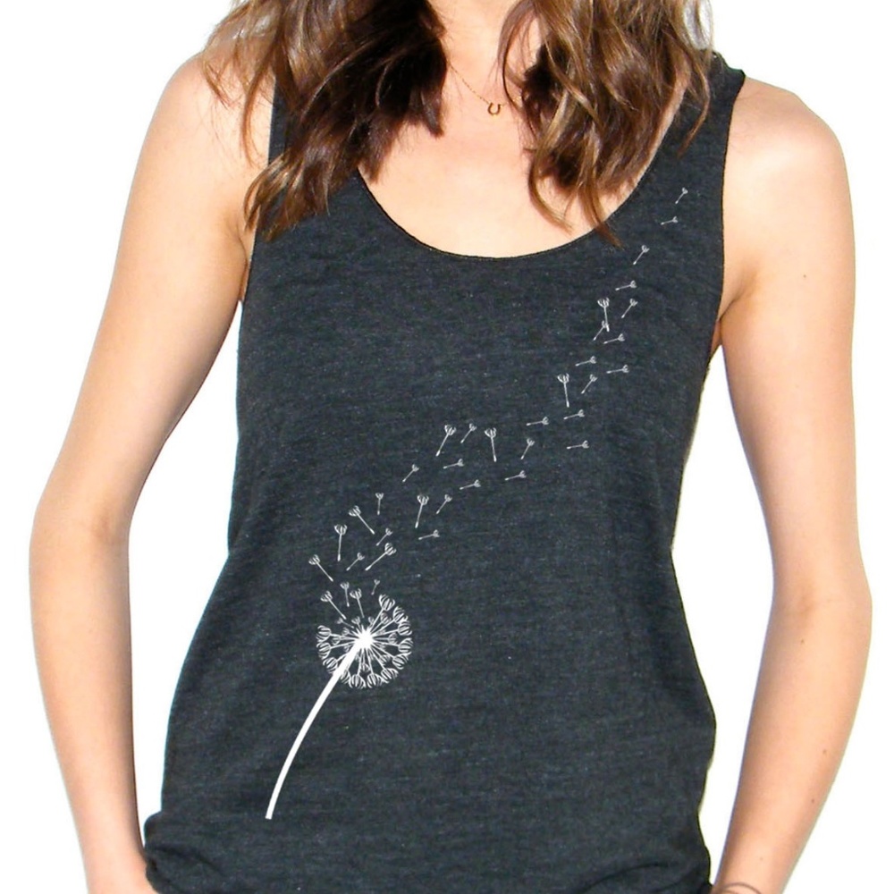 NEW American Apparel Racerback Dandelion Design